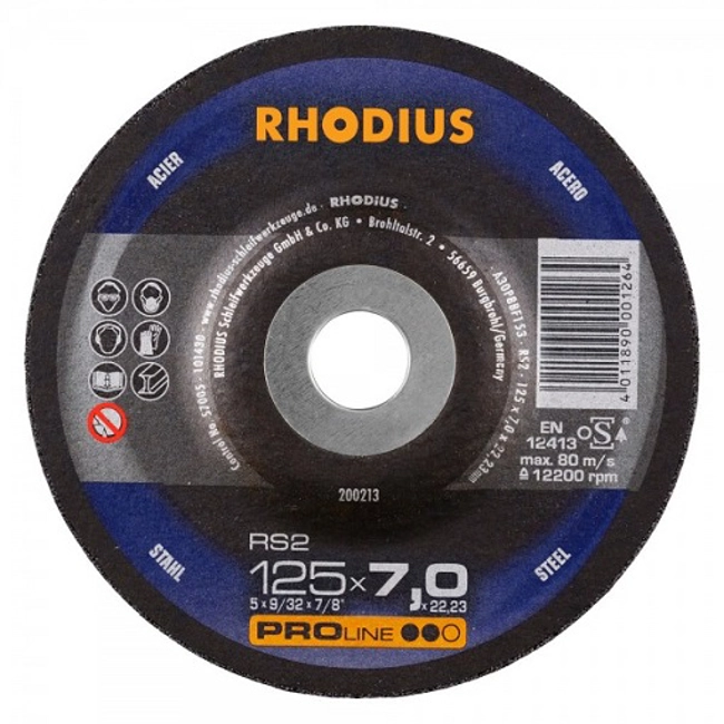 Vendita online Disco per smerigliatura Rhodius 125X7,0 RS2